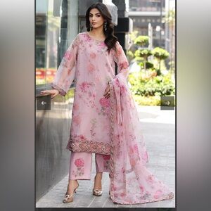 New 3 Piece Pakistani Indian Organza Outfit Charizma